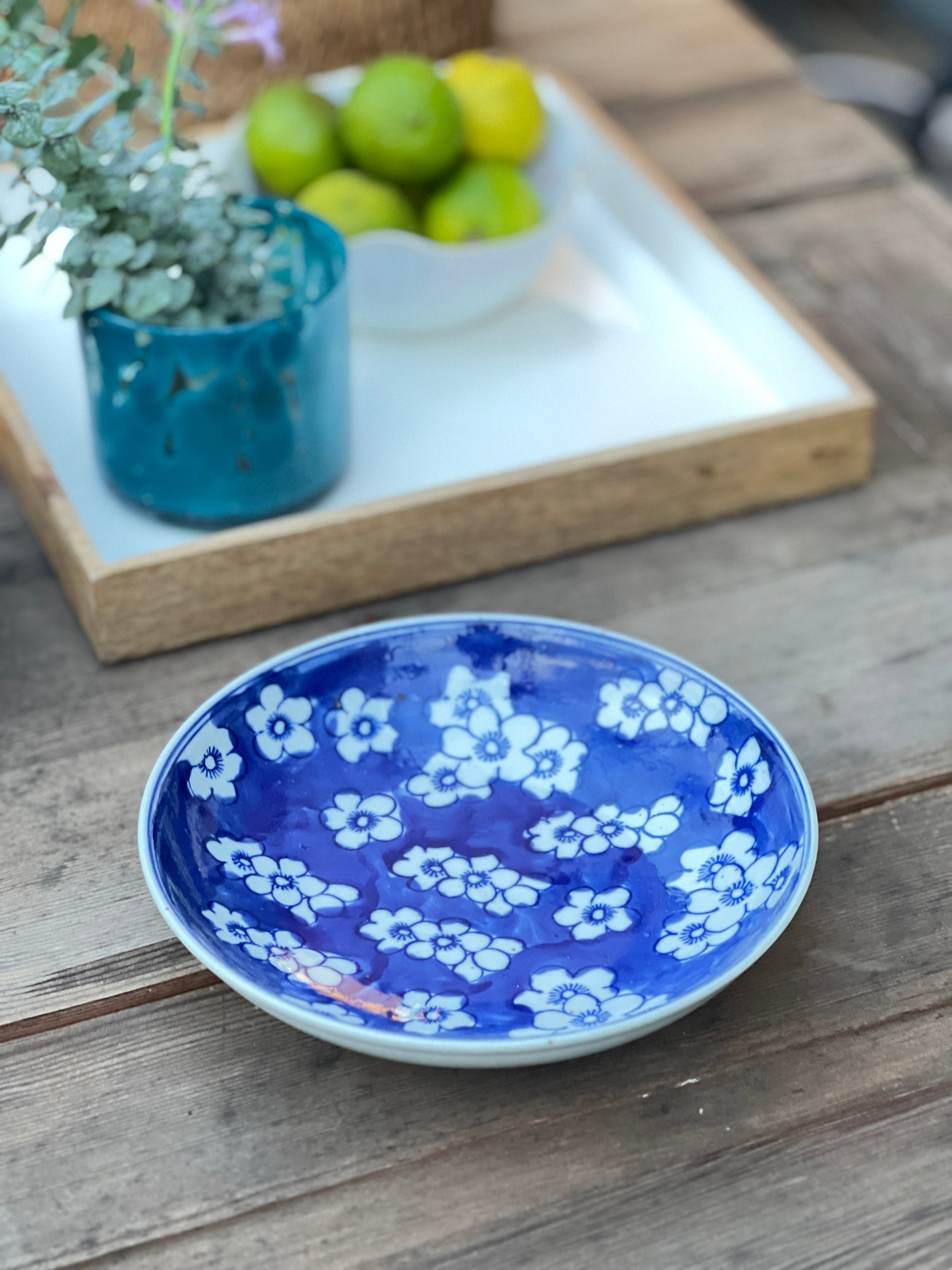 FLOWER CERAMIC PLATE