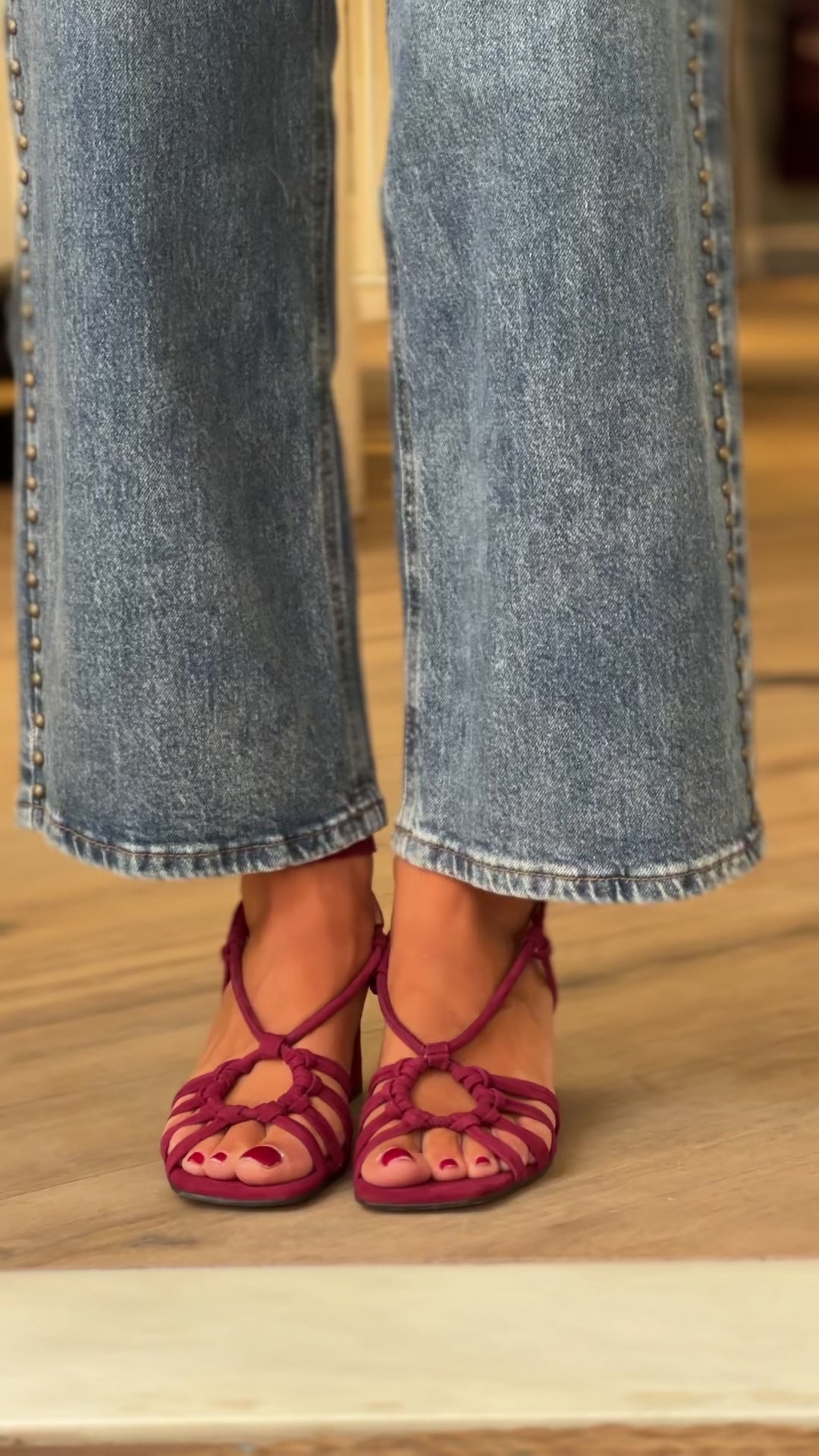 Sandalia burdeos artesania chic