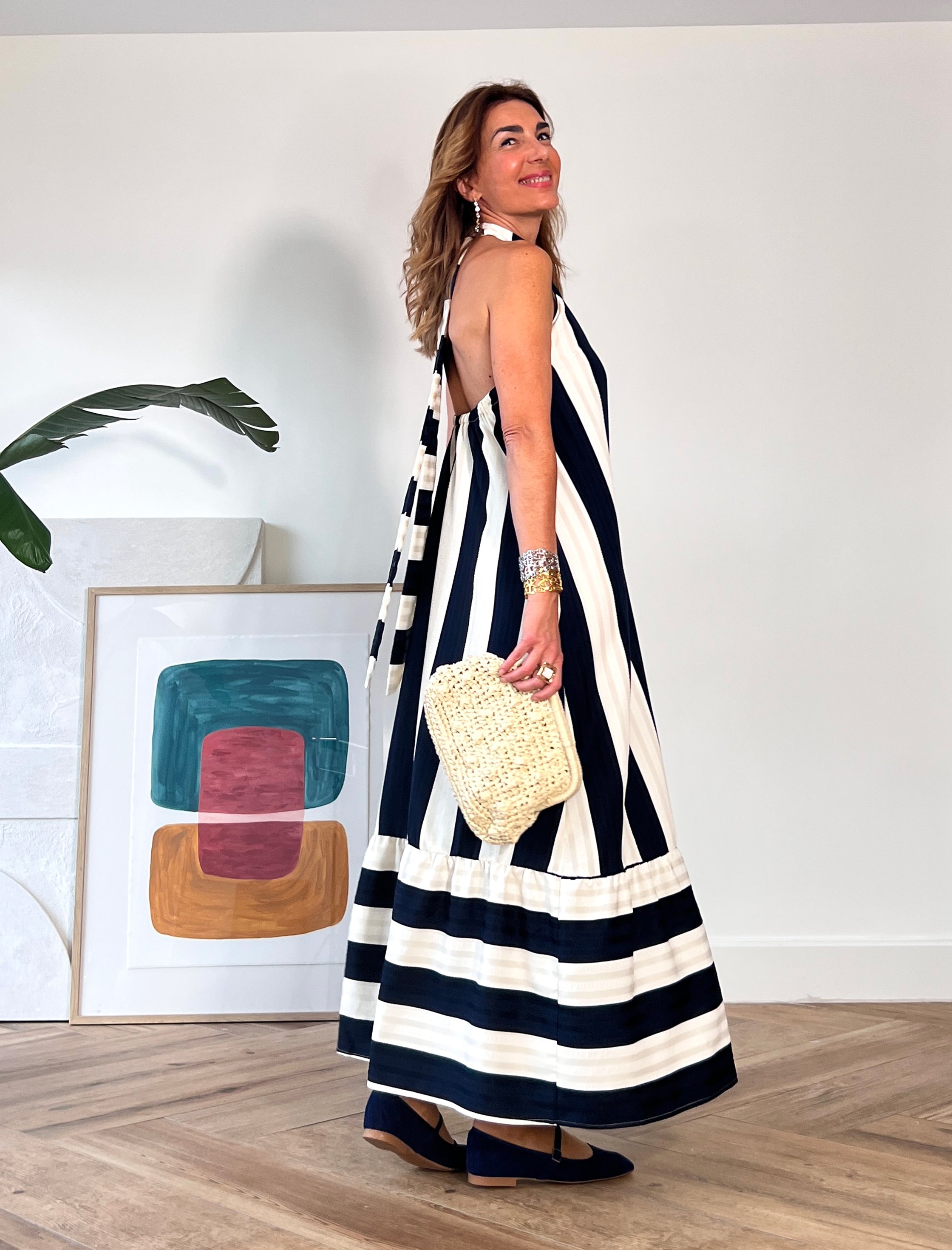 Vestido de rayas con diseño cómodo y aire Muy Nuri – Nuria Cobo

