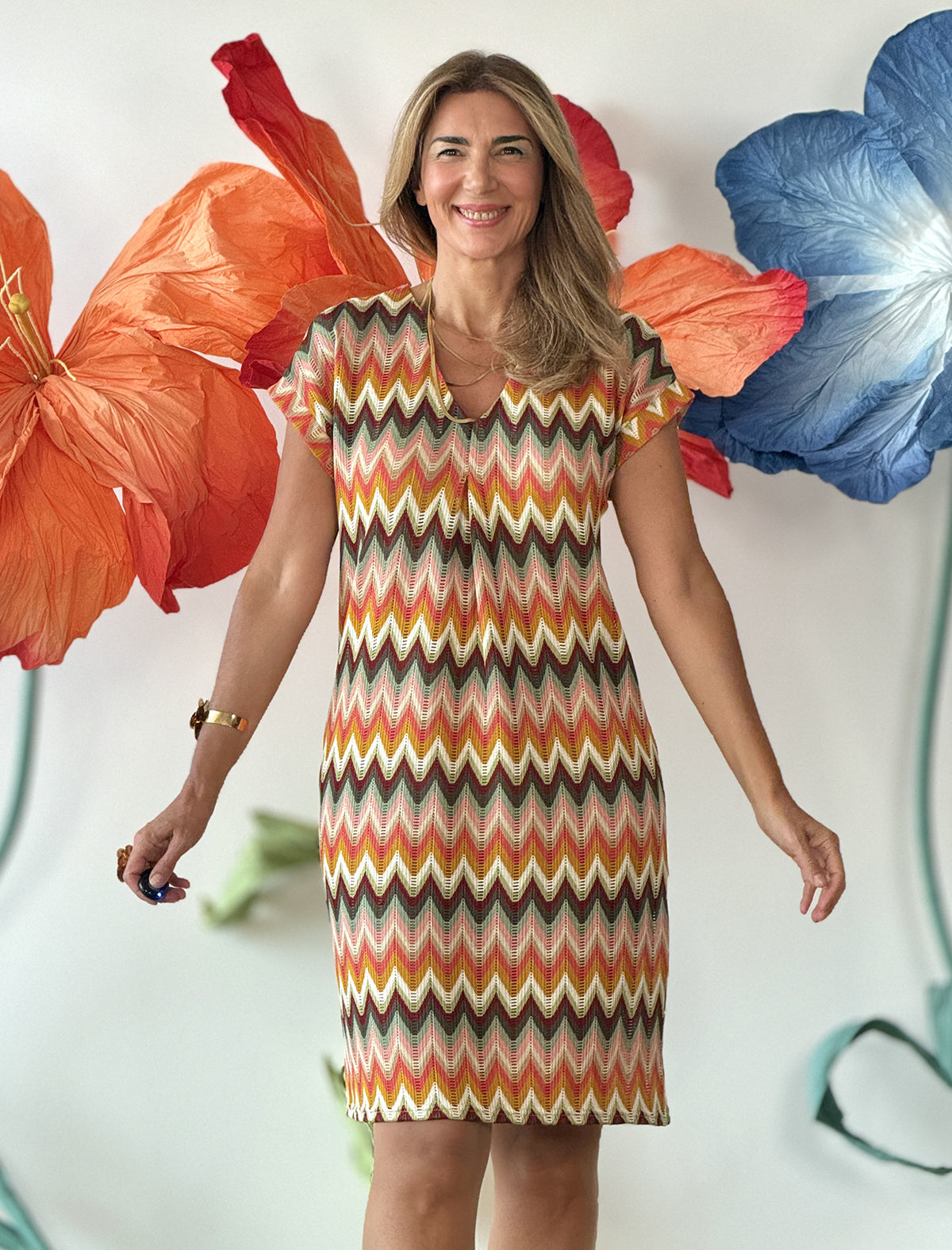 Vestido zig zag chic