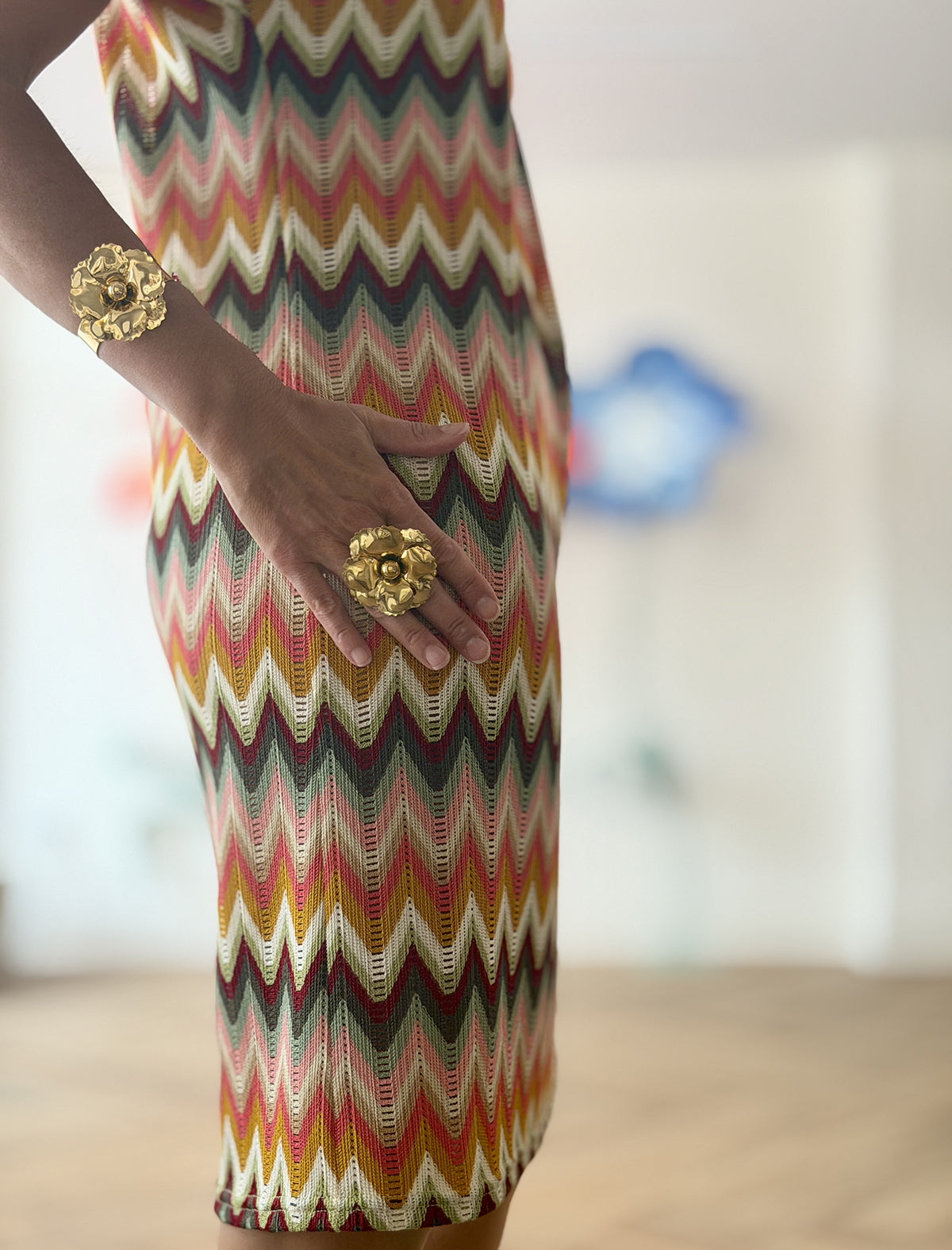 Vestido zig zag chic