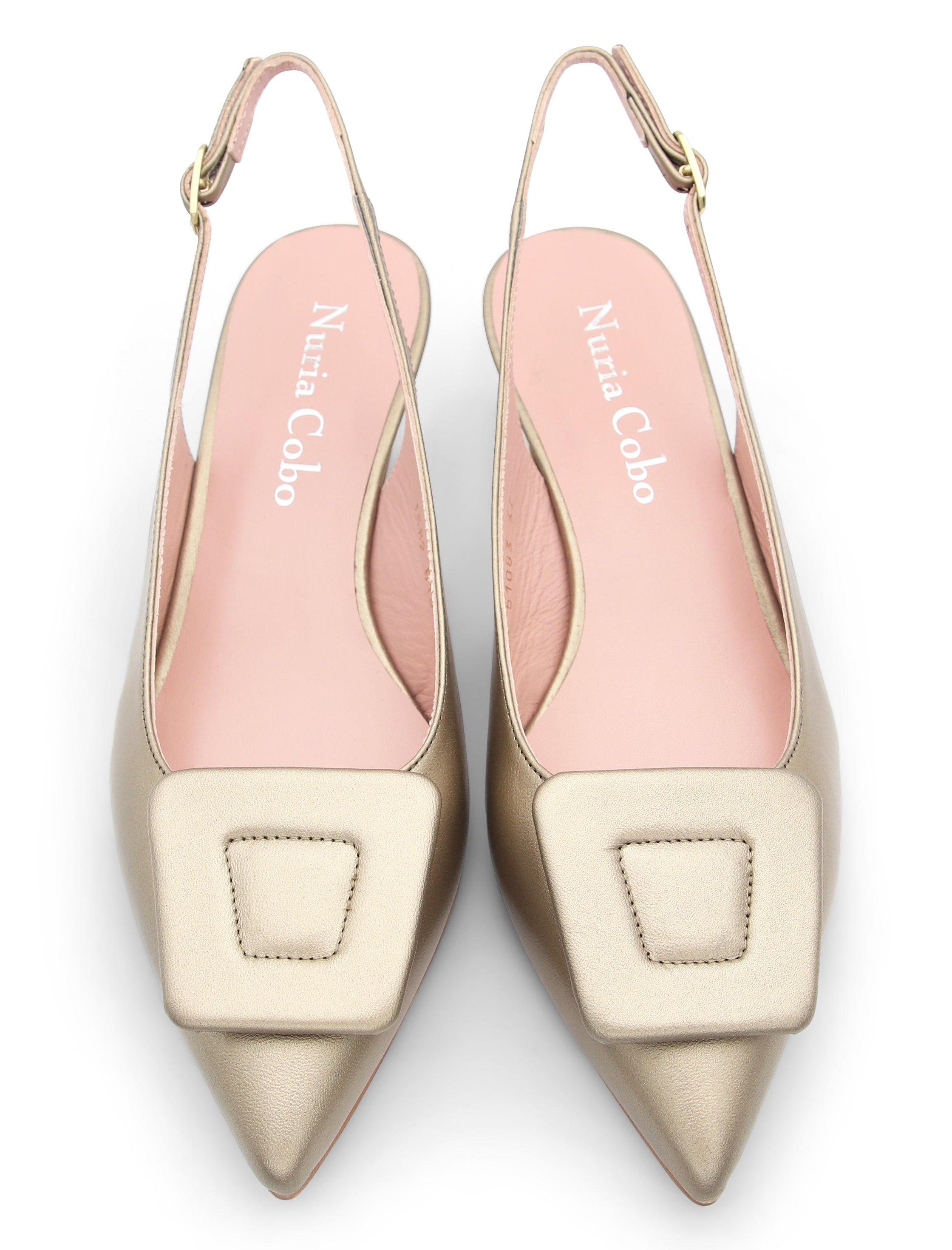 Zapato destalonado Kitten chic oro