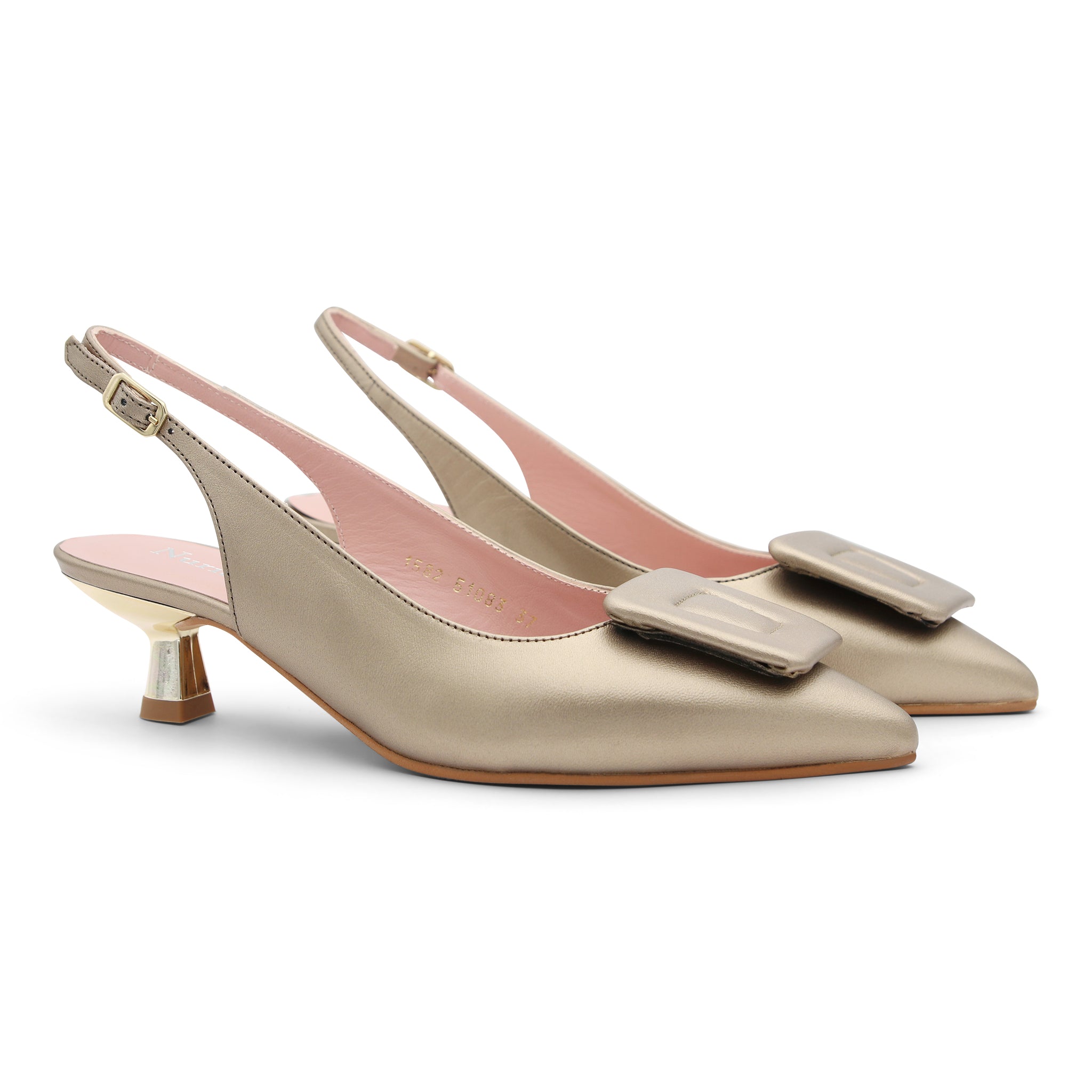 Zapato destalonado Kitten chic oro