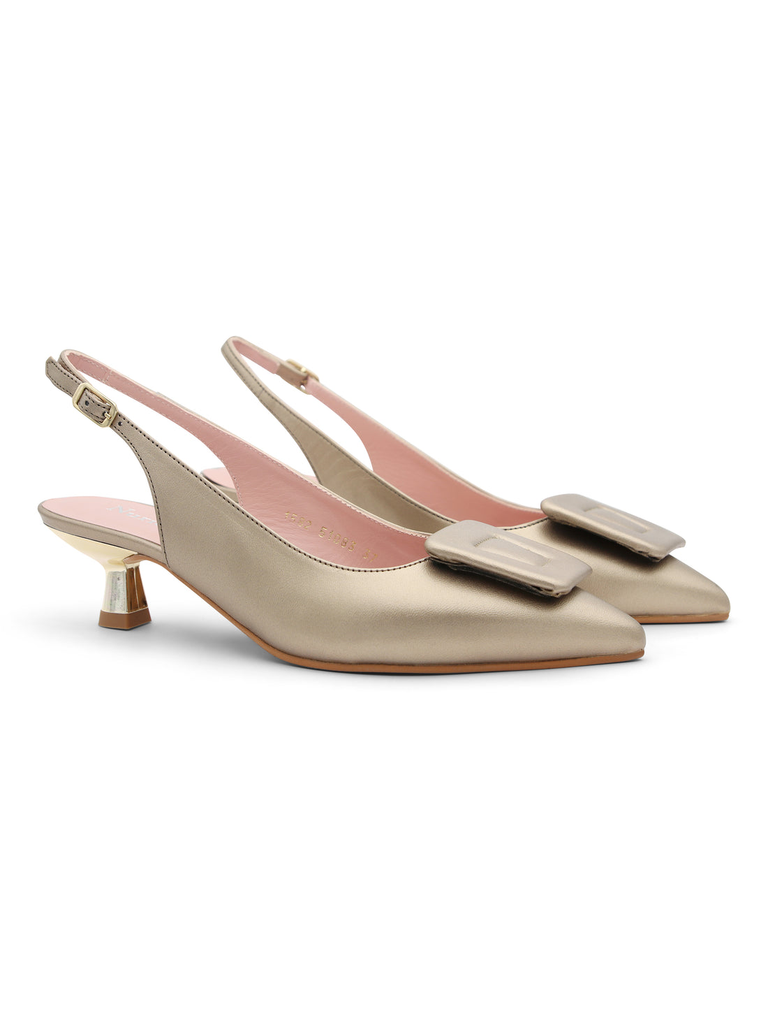 Zapato destalonado Kitten chic oro
