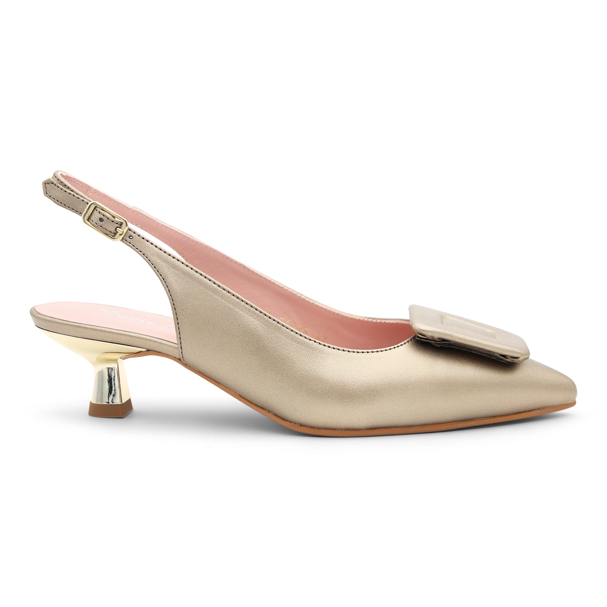 Zapato destalonado Kitten chic oro