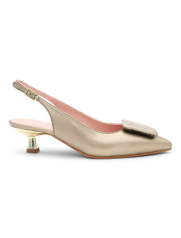 Zapato destalonado Kitten chic oro