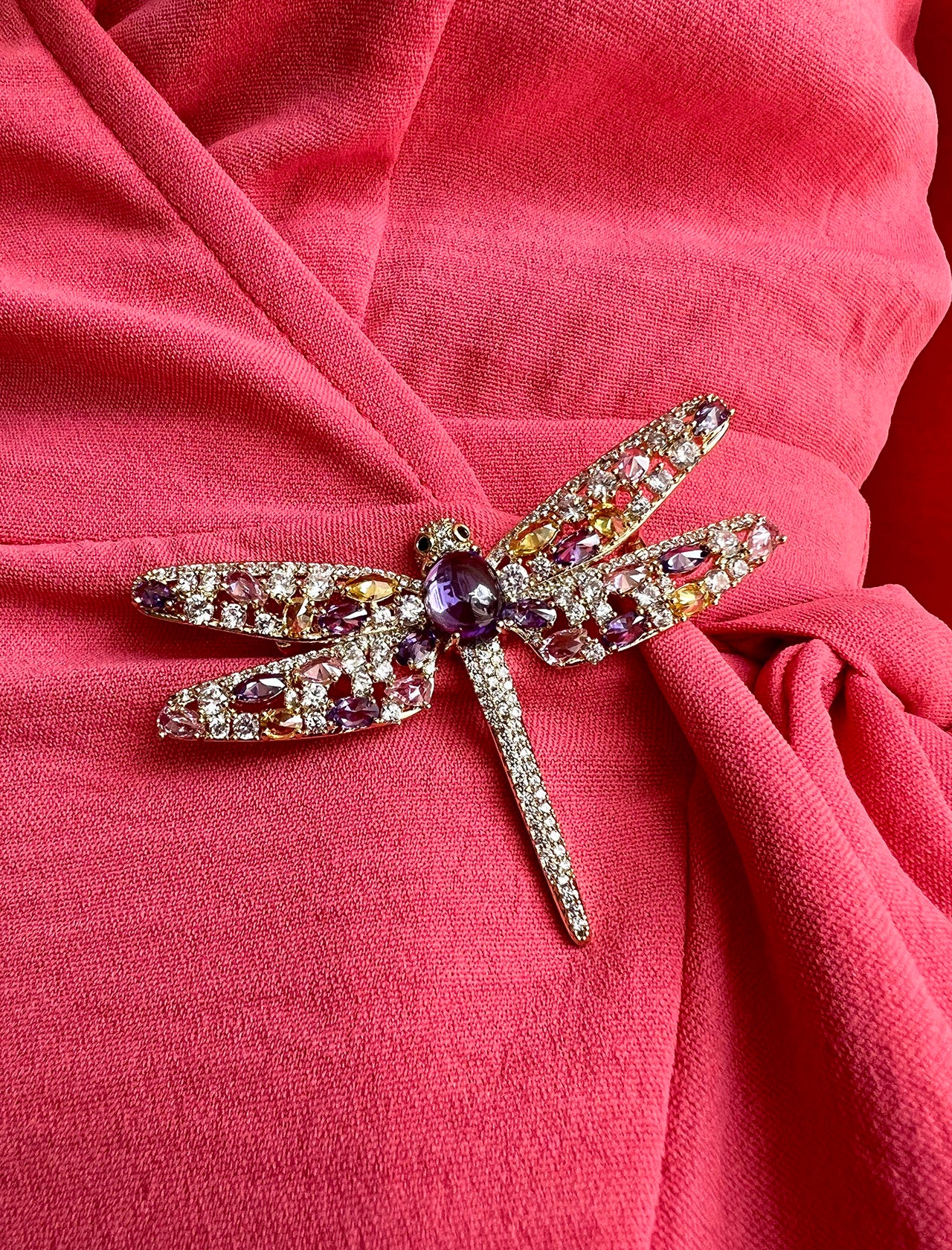 Broche Maravilloso Libélula Lila