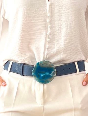 Cinturón Piedra Natural Azul
