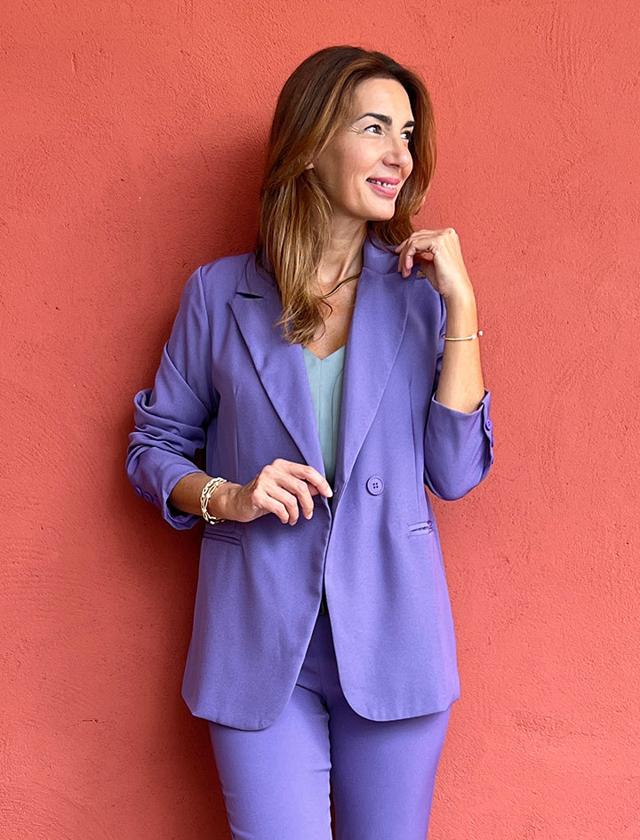 Flowing Violet Wrap Jacket
