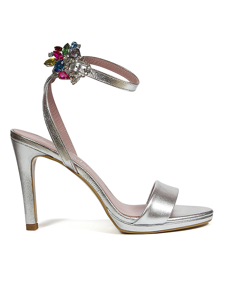Sandalia Amatista plata