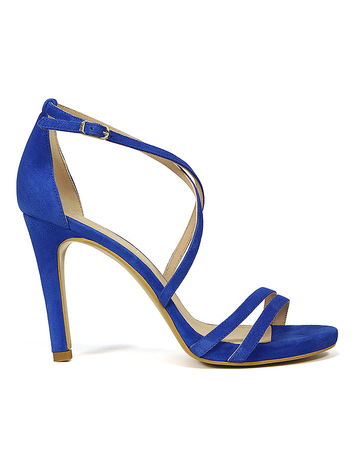 Sandalia cruzada chic azul