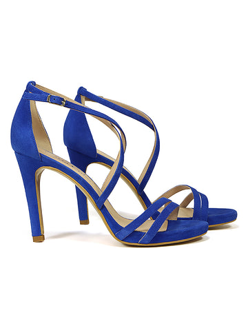 Sandalia cruzada chic azul