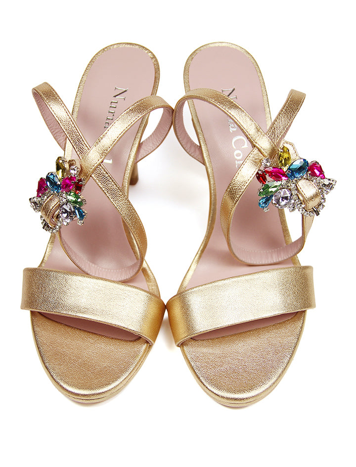 Amethyst gold sandal