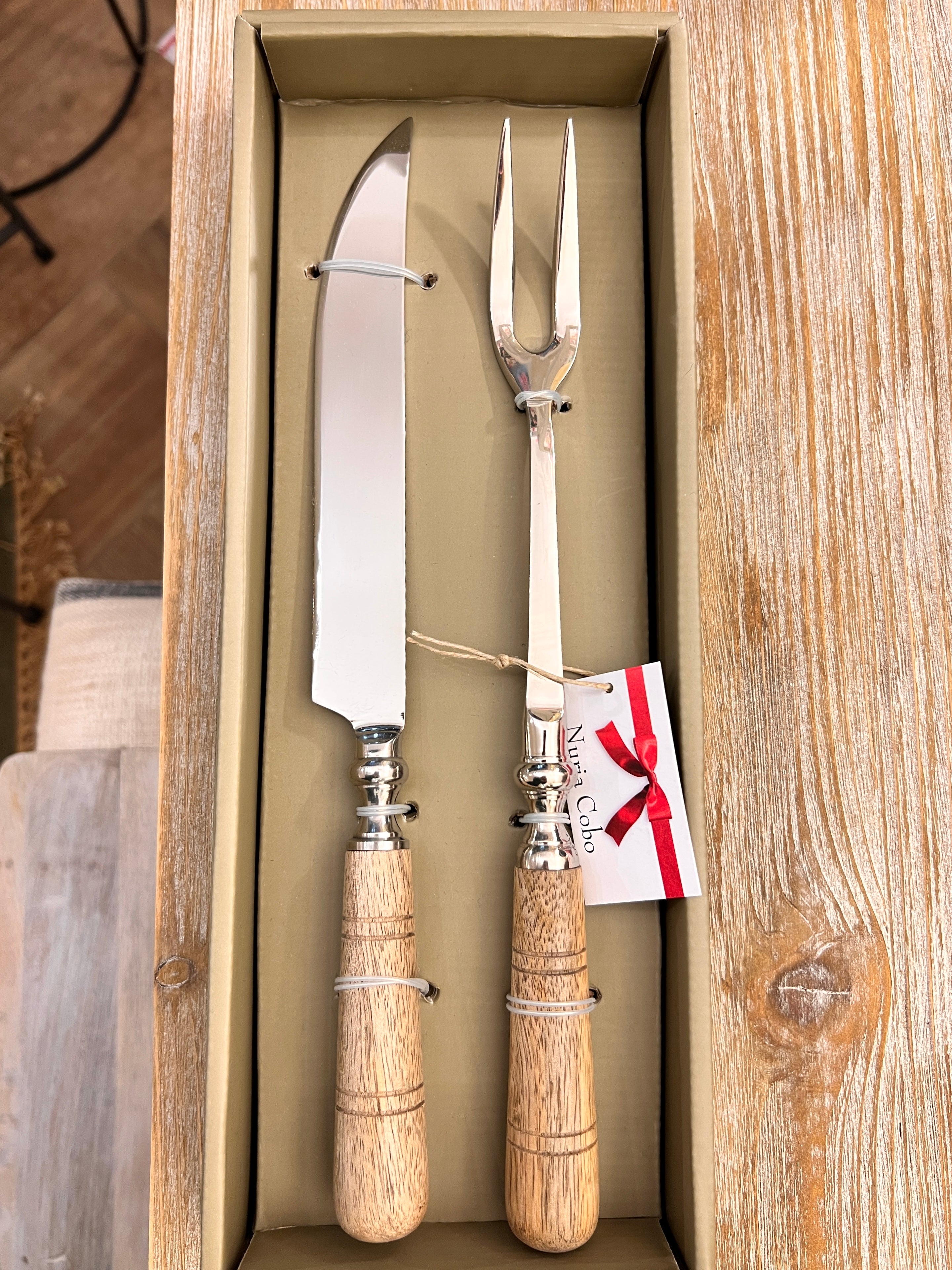 CARVING CUTLERY WOODEN HANDLE