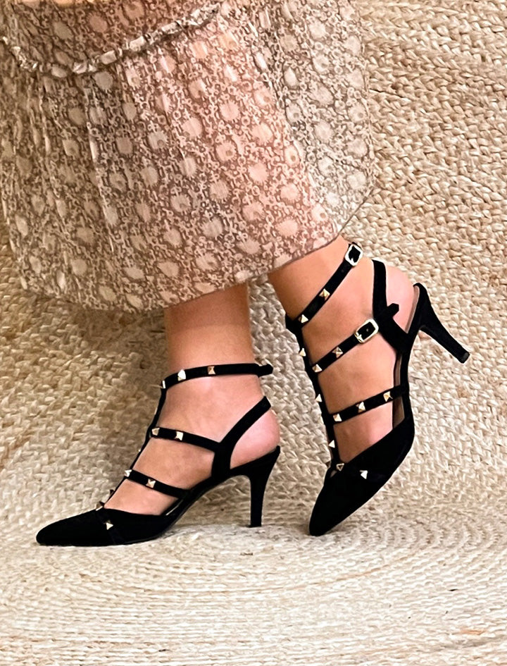 Black charlotte sandal