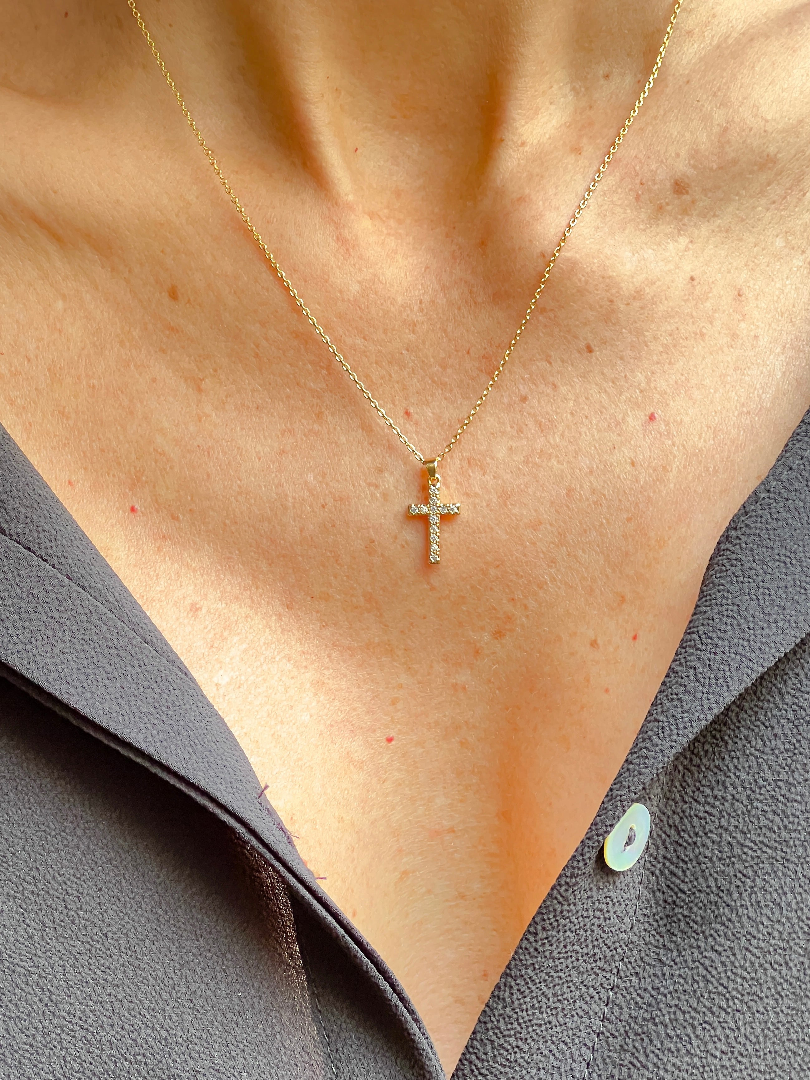 Collar Cruz de Circonitas