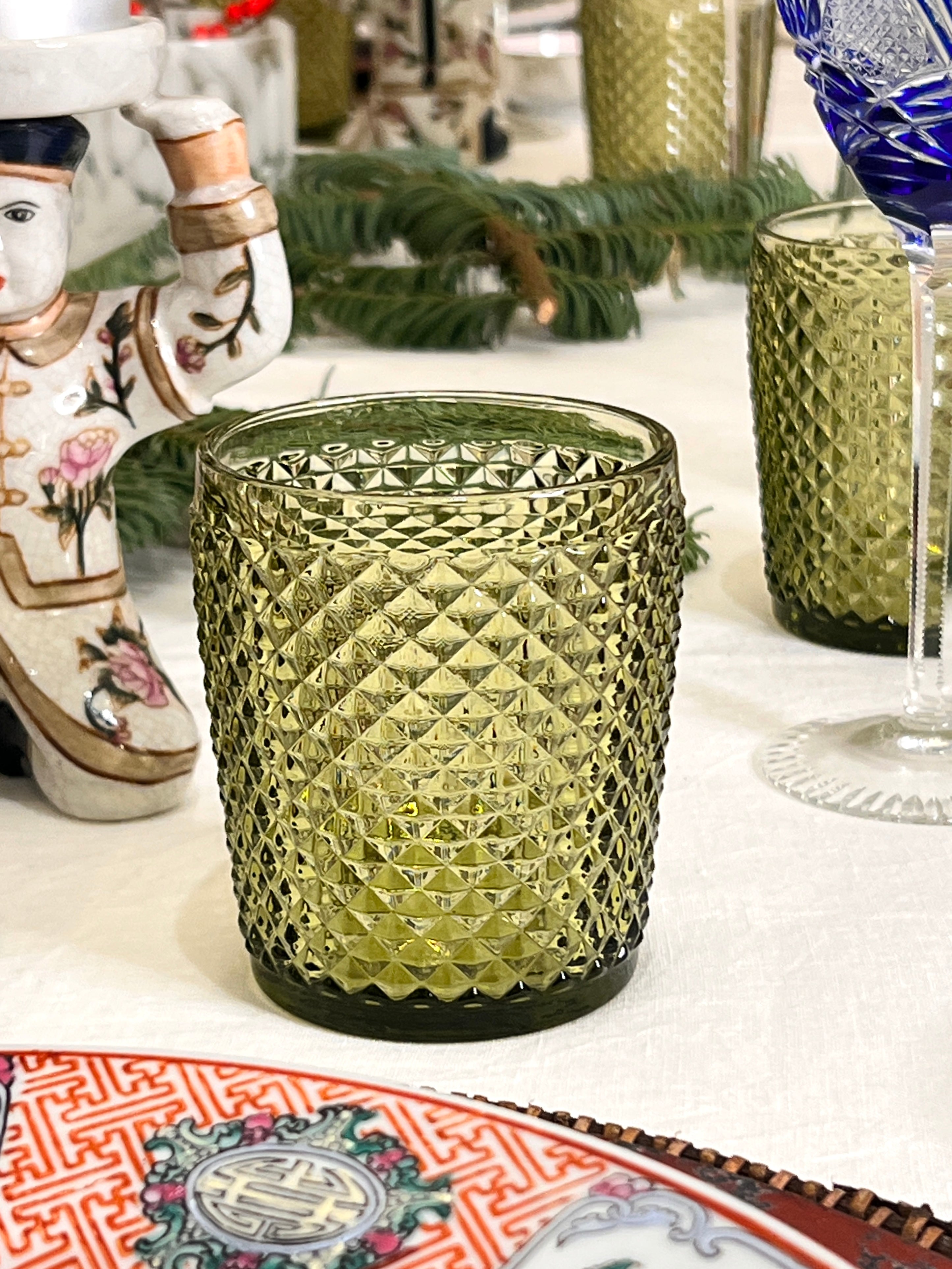 VASOS CRISTAL VERDE (Set de 6)